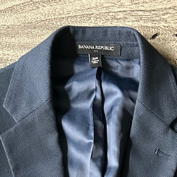 Men’s Navy Banana Republic Sport Coat Blazer Suit Jacket size 36R - Picture 4 of 10